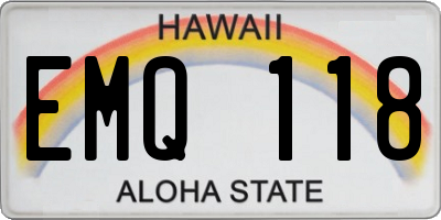 HI license plate EMQ118