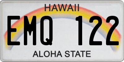 HI license plate EMQ122