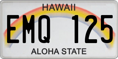 HI license plate EMQ125