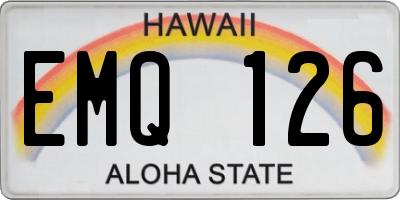 HI license plate EMQ126