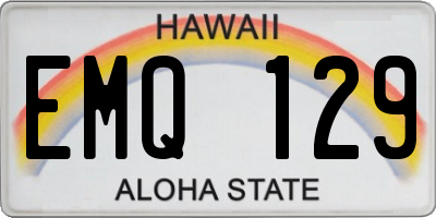 HI license plate EMQ129