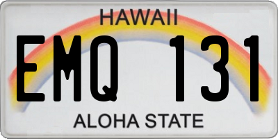 HI license plate EMQ131