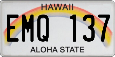 HI license plate EMQ137