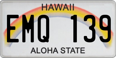 HI license plate EMQ139