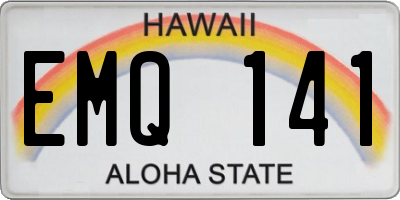 HI license plate EMQ141