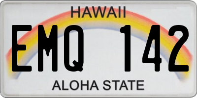 HI license plate EMQ142