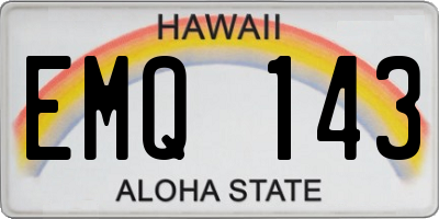 HI license plate EMQ143