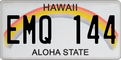 HI license plate EMQ144