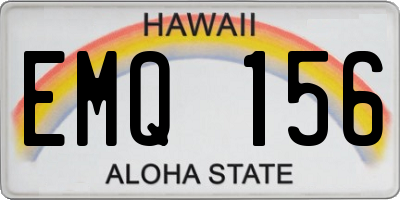 HI license plate EMQ156