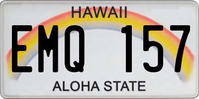 HI license plate EMQ157