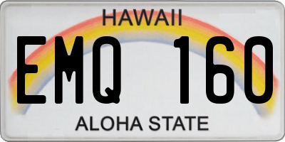 HI license plate EMQ160