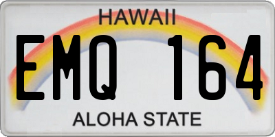 HI license plate EMQ164