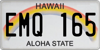 HI license plate EMQ165