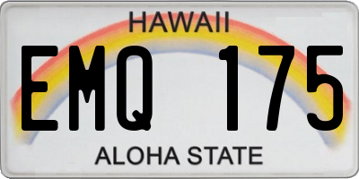 HI license plate EMQ175