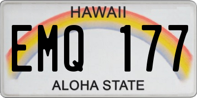 HI license plate EMQ177