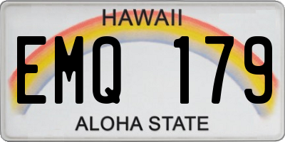 HI license plate EMQ179