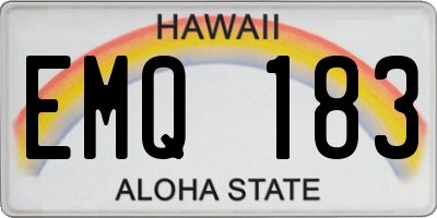 HI license plate EMQ183