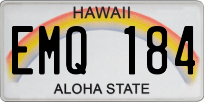 HI license plate EMQ184