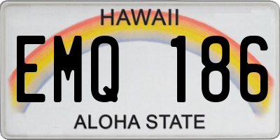 HI license plate EMQ186