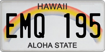 HI license plate EMQ195