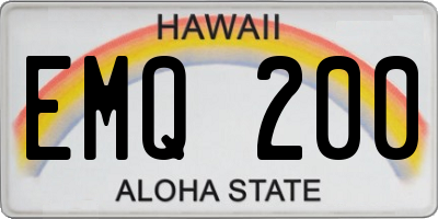 HI license plate EMQ200
