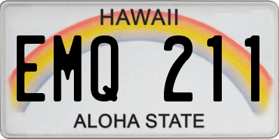 HI license plate EMQ211