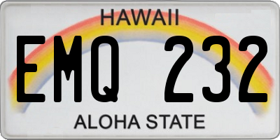 HI license plate EMQ232