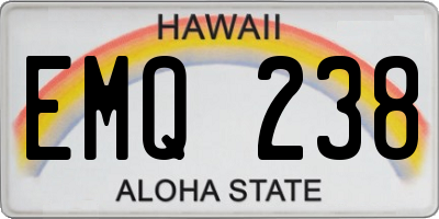 HI license plate EMQ238