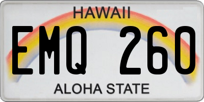 HI license plate EMQ260