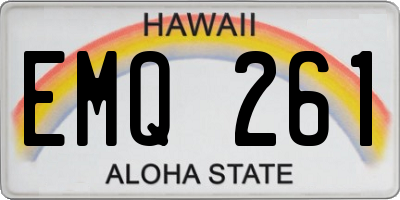 HI license plate EMQ261