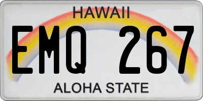 HI license plate EMQ267