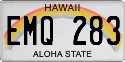 HI license plate EMQ283
