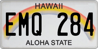 HI license plate EMQ284