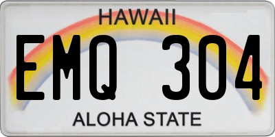 HI license plate EMQ304