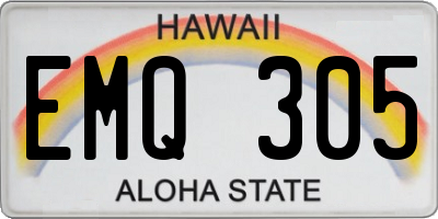 HI license plate EMQ305
