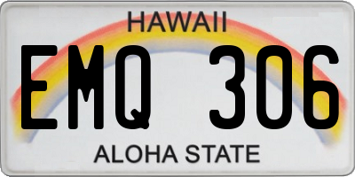 HI license plate EMQ306