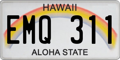 HI license plate EMQ311