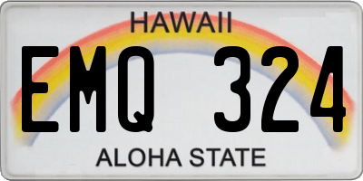 HI license plate EMQ324
