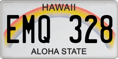 HI license plate EMQ328