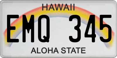 HI license plate EMQ345