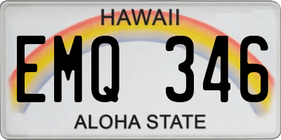 HI license plate EMQ346