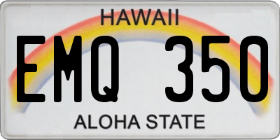 HI license plate EMQ350