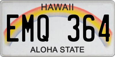 HI license plate EMQ364