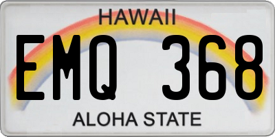HI license plate EMQ368