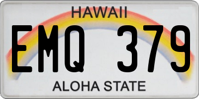 HI license plate EMQ379