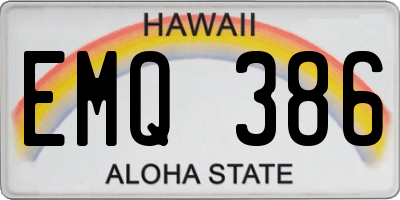 HI license plate EMQ386