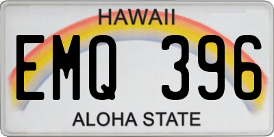 HI license plate EMQ396