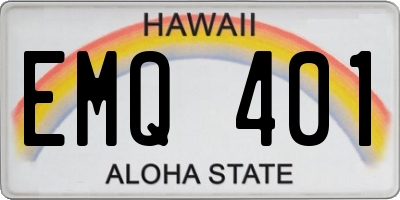 HI license plate EMQ401