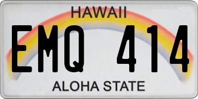 HI license plate EMQ414