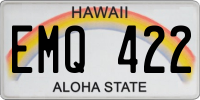 HI license plate EMQ422